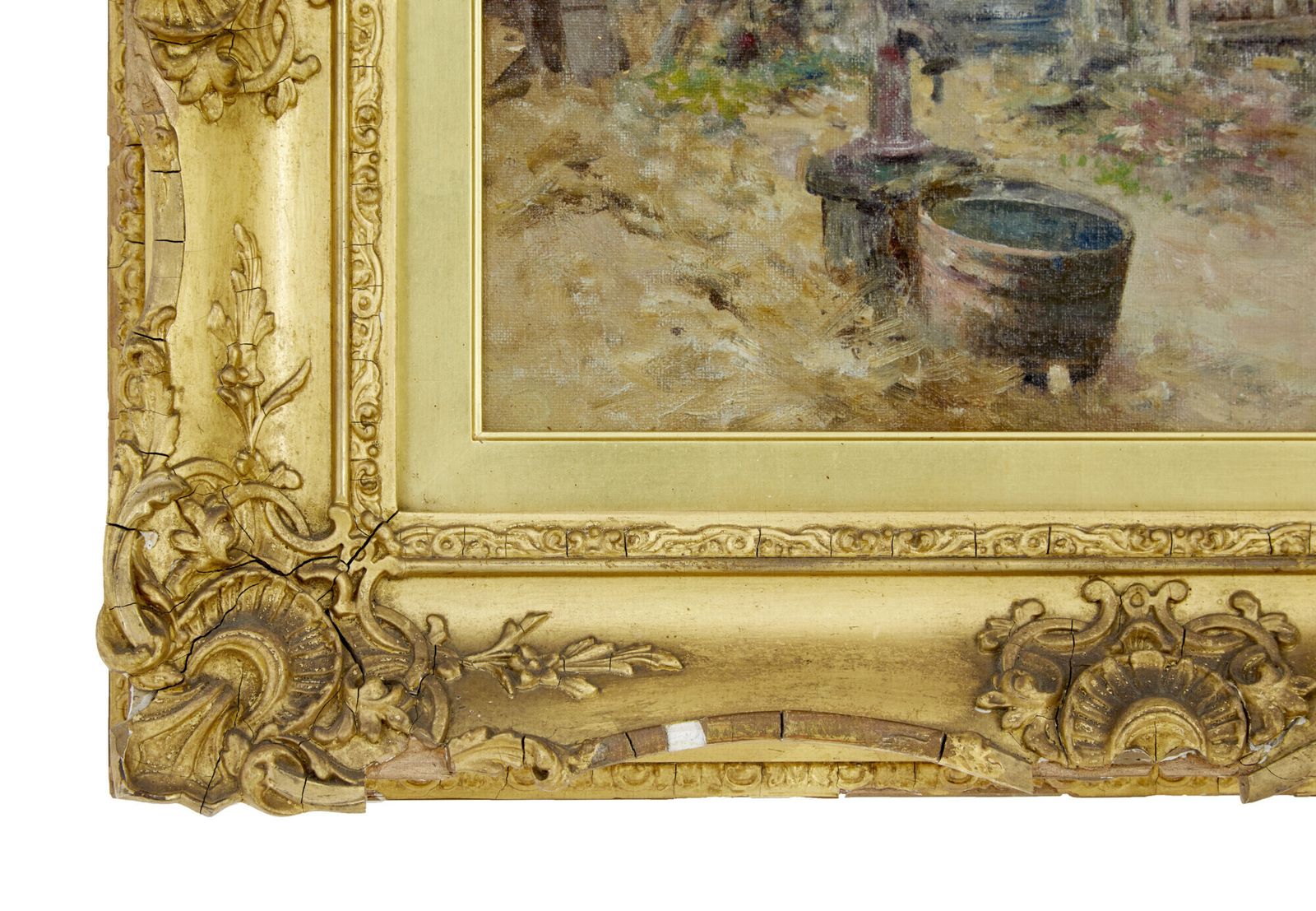 19th Century Oil Painting Of A French Village By R. Mcgregor photo buy