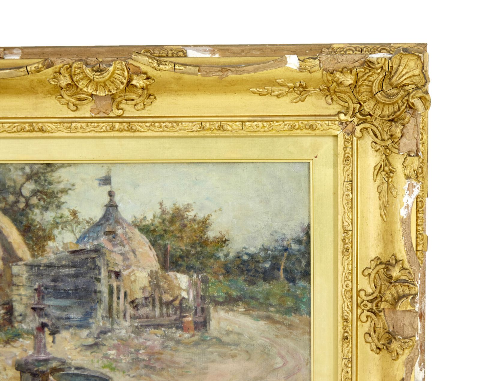 photo furniture 19th Century Oil Painting Of A French Village By R. Mcgregor