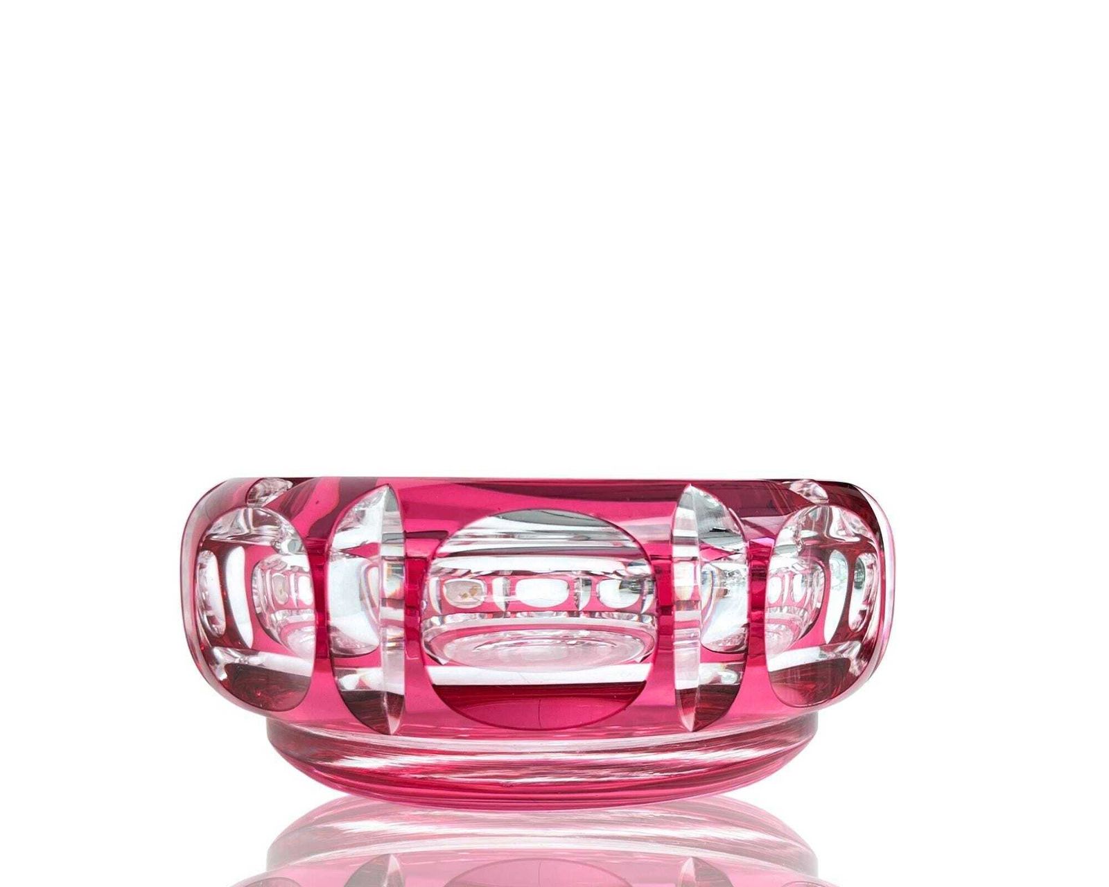 Val Saint Lambert Ashtray | 1 Stuk | Kristal In Jadegroen Of Rood photo buy