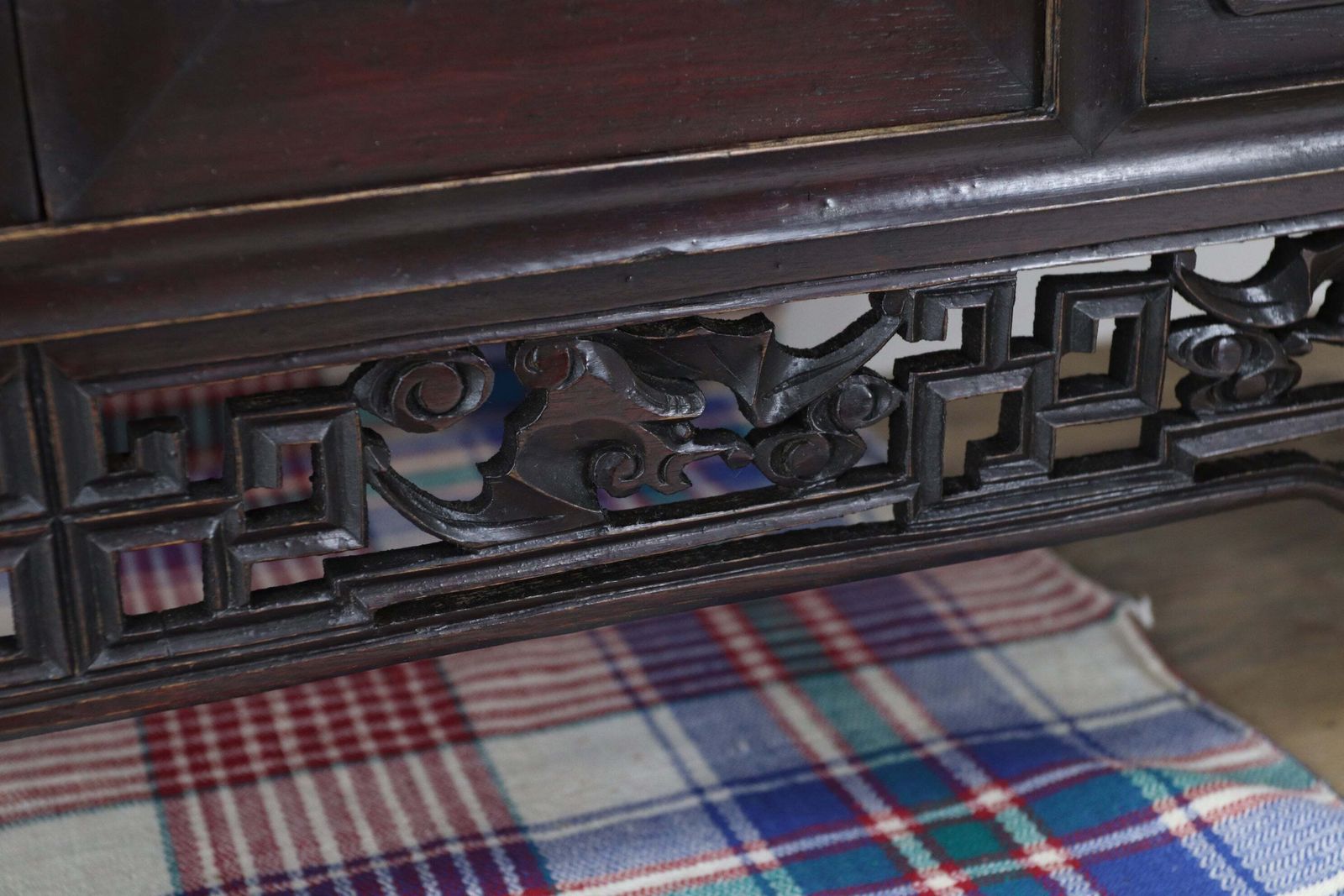 Furniture Late 19th Century Chinese Hand Carved Lady's Cabinet photo