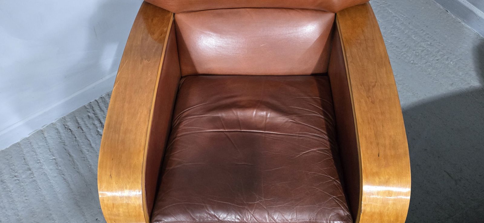 Pair Of Art Deco Leather Club Armchairs photo Furniture