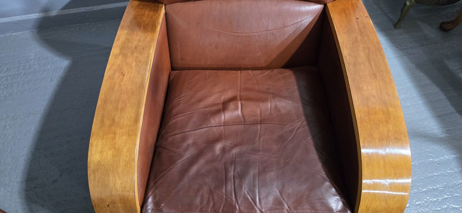 Pair Of Art Deco Leather Club Armchairs photo buy
