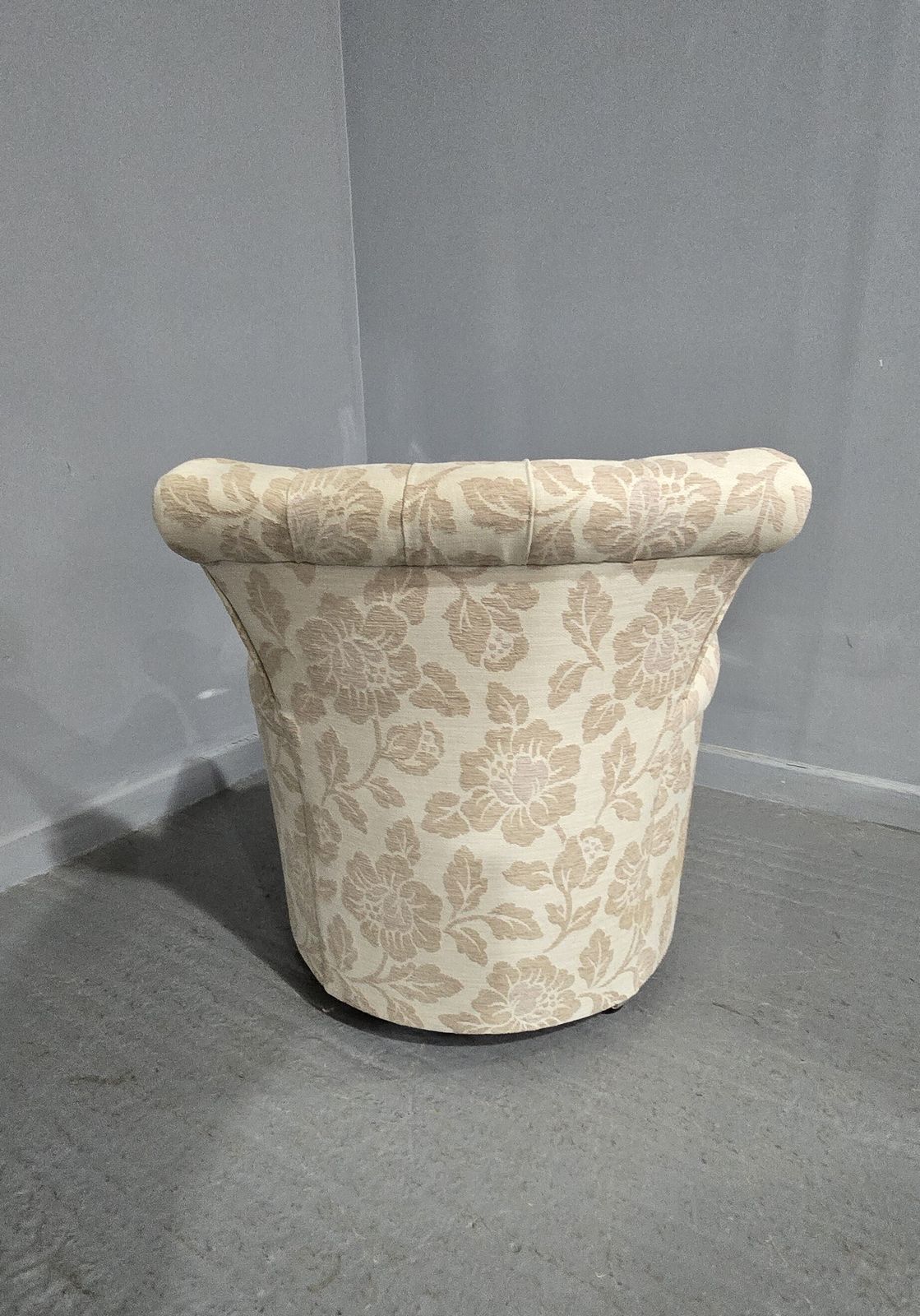Linen Covered Boudoir Chair photo furniture