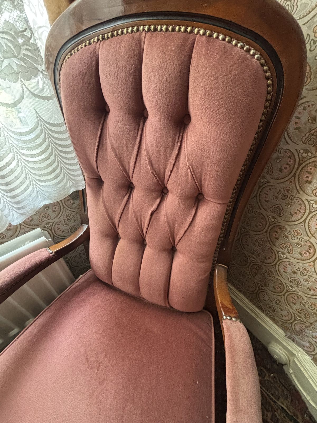 Vinted Velvet Lounge Chair, Mid 20th Century photo furniture