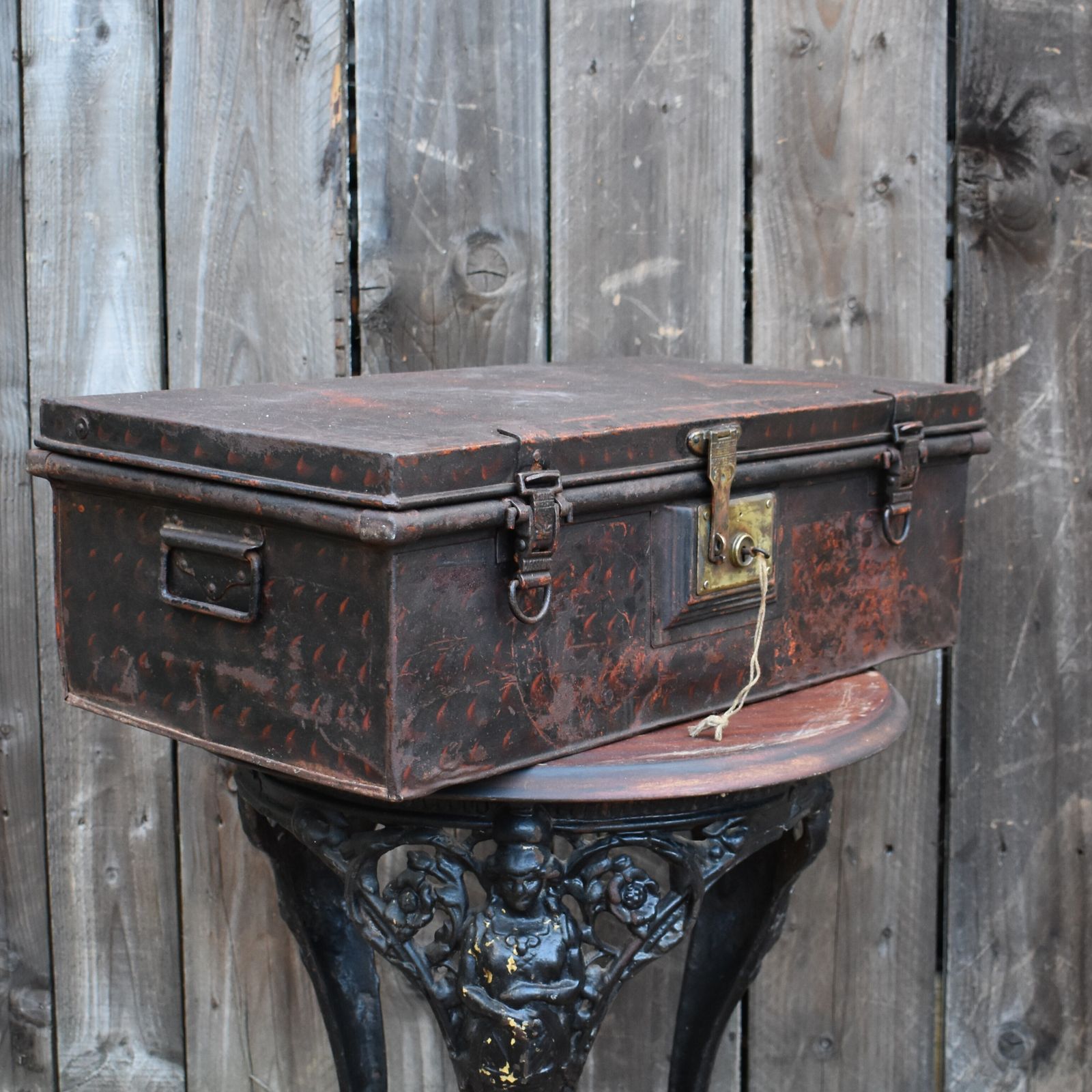 photo for sale Antique Jones Brothers & Co Toleware Military Army Uniform Travel Trunk England