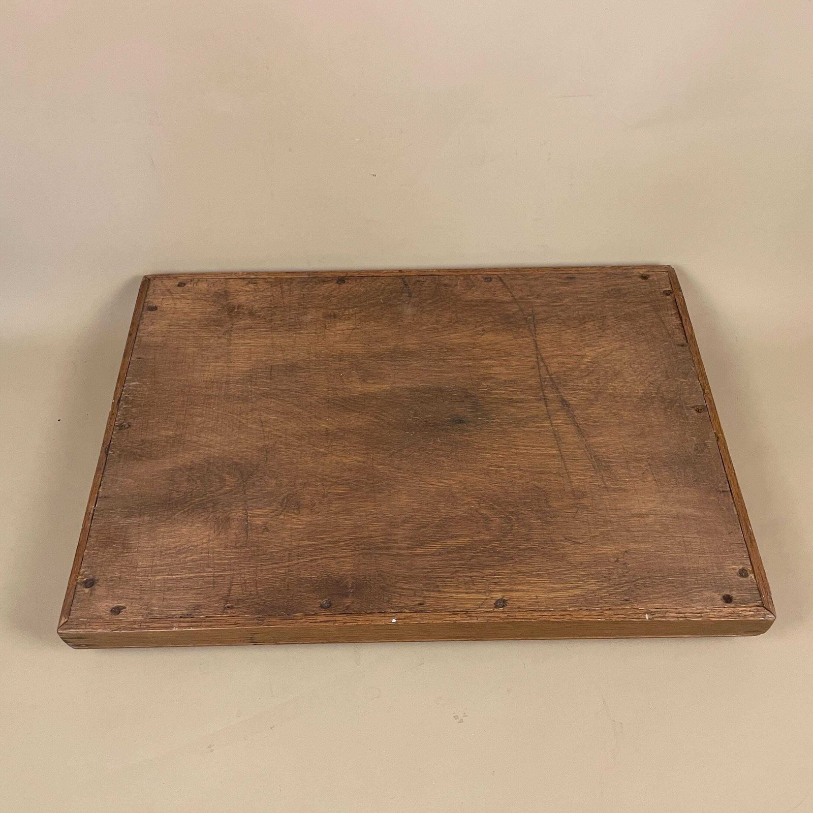 photo furniture Antique Wooden Tray Rectangle Wood Original Plastic Handles Traditional Display Decorative Serving Rectangular Brown Solid Classic