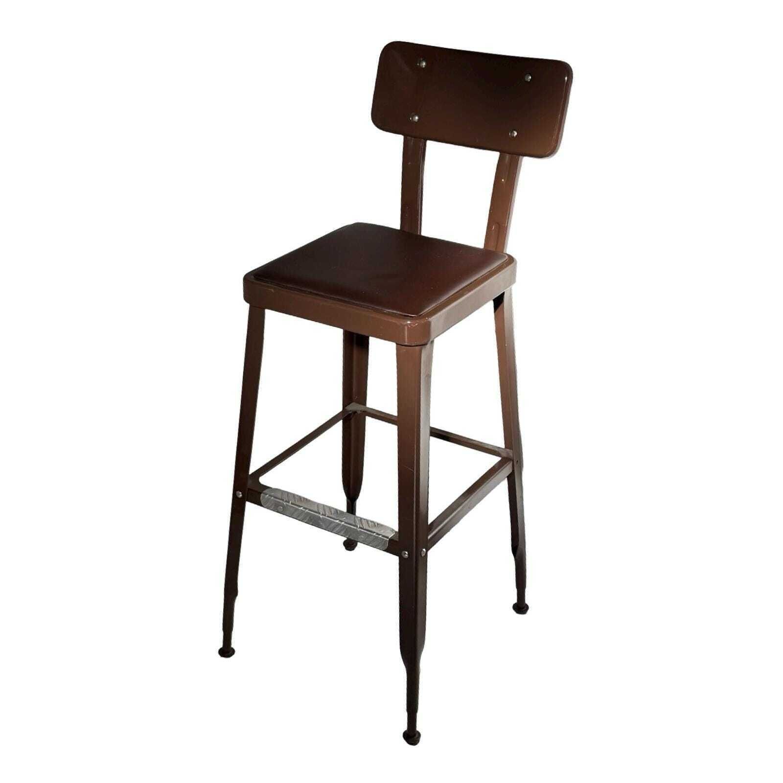 Yasu Sasamoto   Dulton   Industrial Style Chair   Barstool Height   Brown, Black Seat photo 299.0