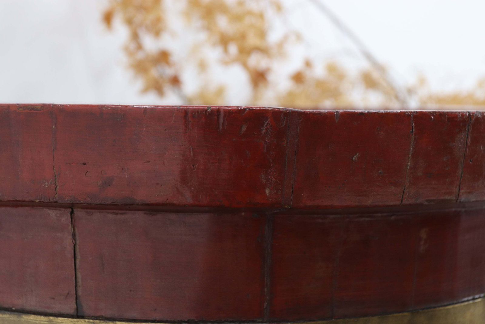 Late 19th Century Chinese Red Lacquered Wash Bowl (3) photo for sale