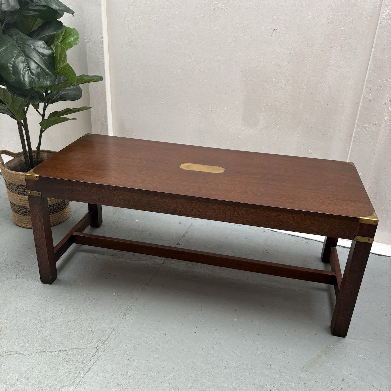 Vintage 1950s Bevan Funnel Military Campaign Reproduction Occasional Side Table