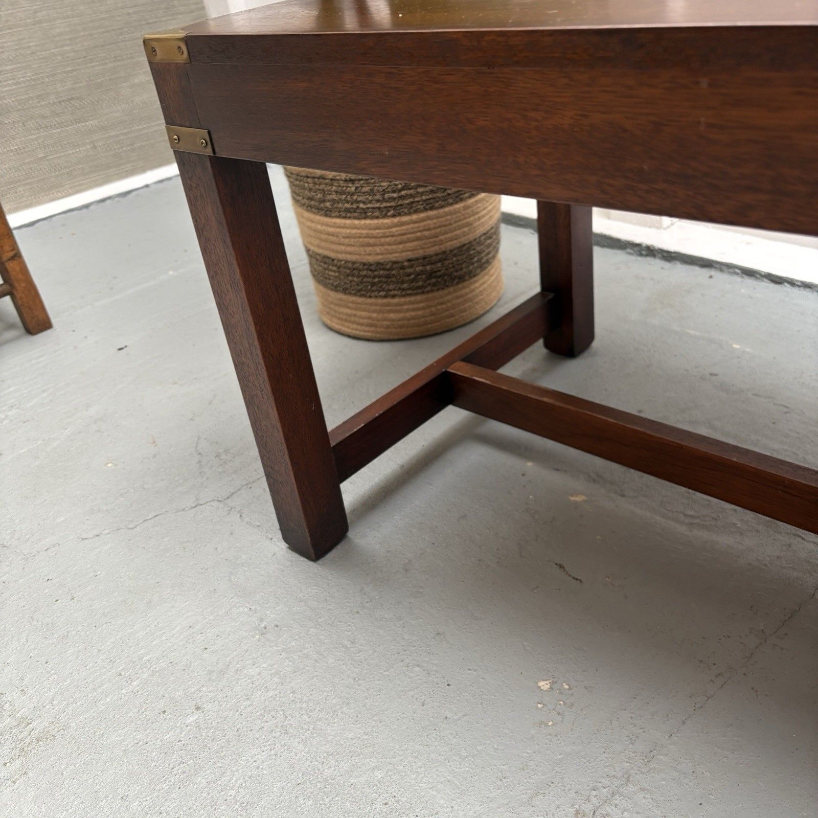 Vintage 1950s Bevan Funnel Military Campaign Reproduction Occasional Side Table photo buy