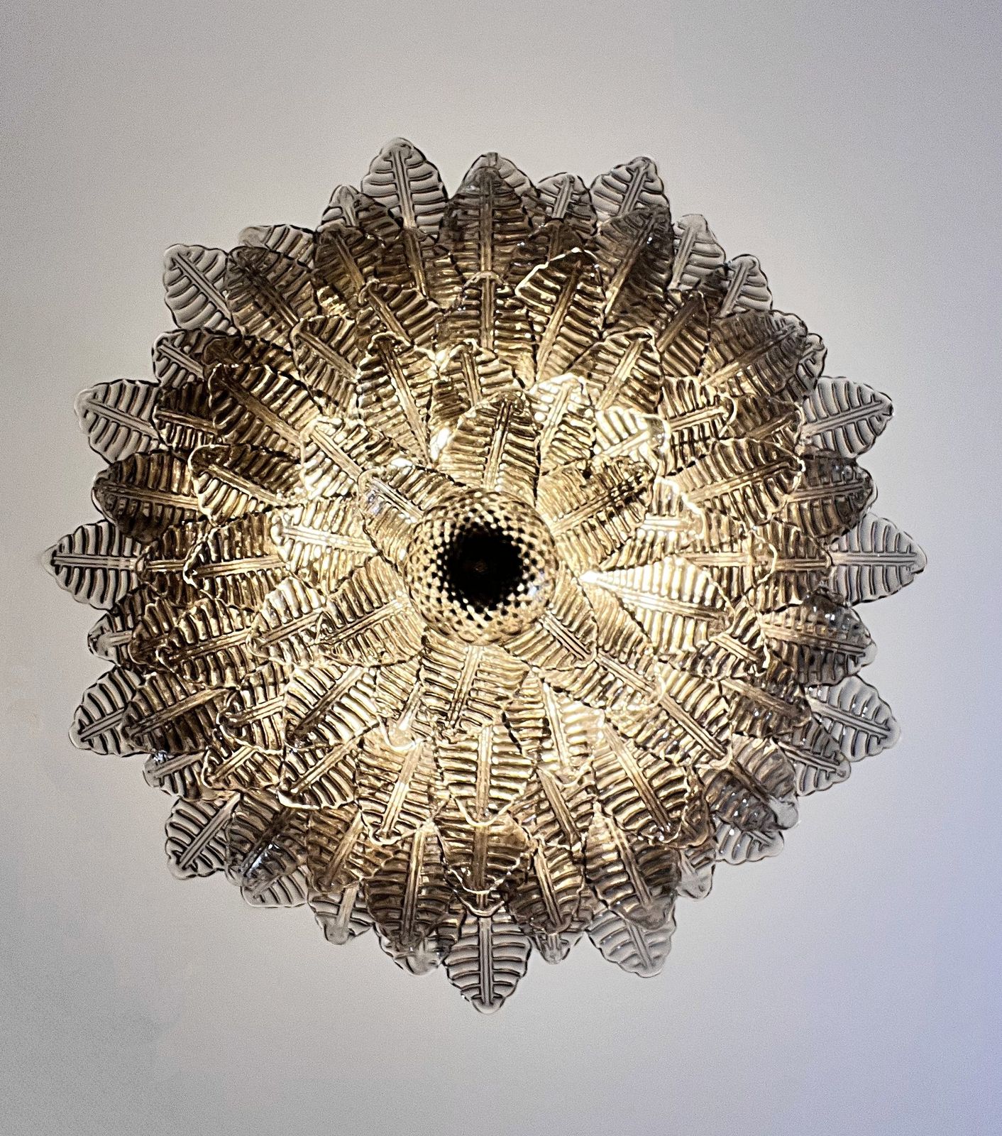 Large Murano Glass Chandelier  100 Smoked Felci Glasses photo for sale