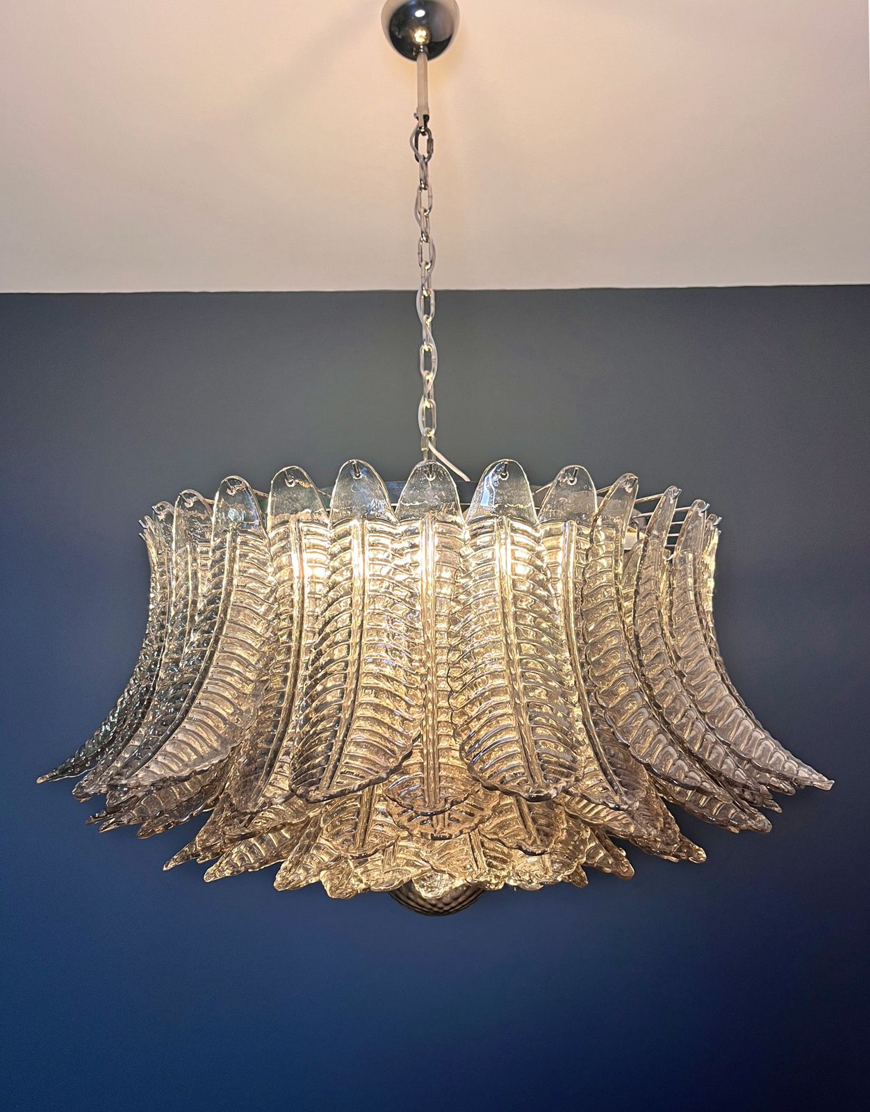 photo vinterior Large Murano Glass Chandelier  100 Smoked Felci Glasses