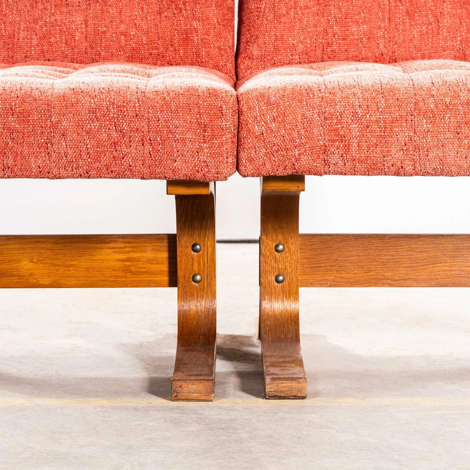 1970’s Ludvik Volak Coral Slubbed Weave Reupholstered Bratislava Side Chairs photo 750.0