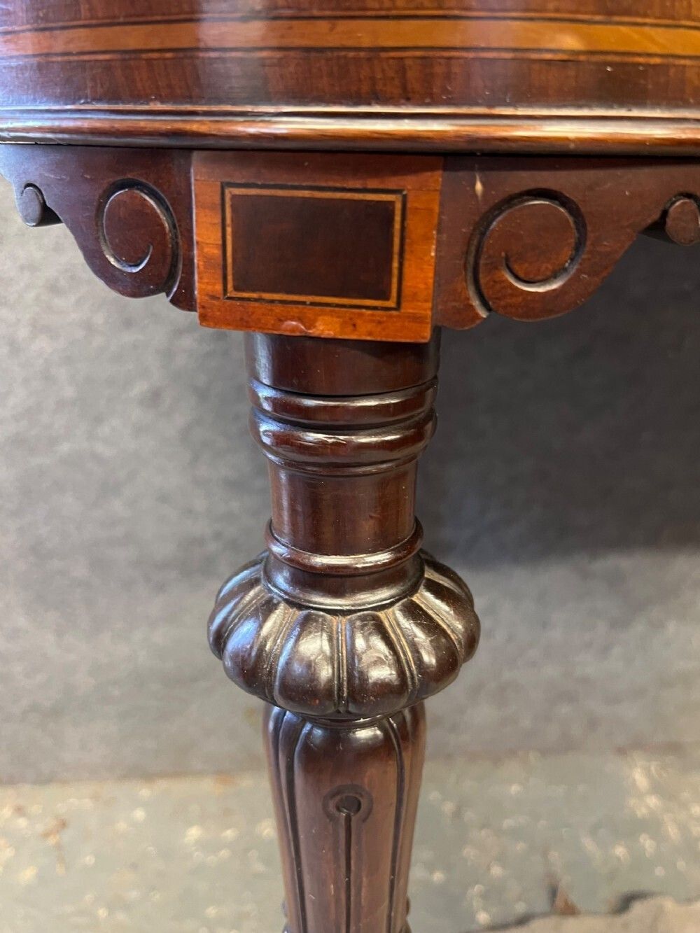 Edwardian Inlaid Kidney Shaped Writing Table photo buy