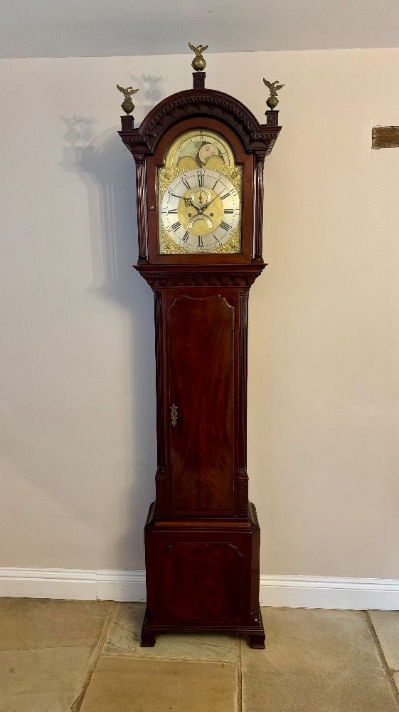 Fantastic Quality Antique George III Mahogany Eight Day Long Case Clock