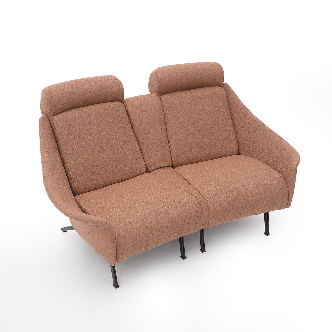 photo furniture 2 Seater Sofa In Hazelnut Bouclé, 1950s