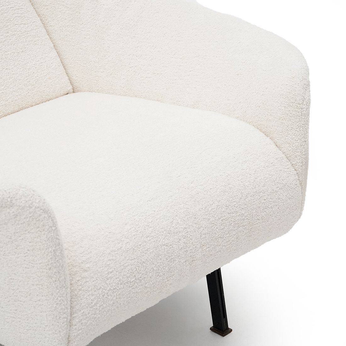 photo buy Pair Of White Bouclé Armchairs, 1950s