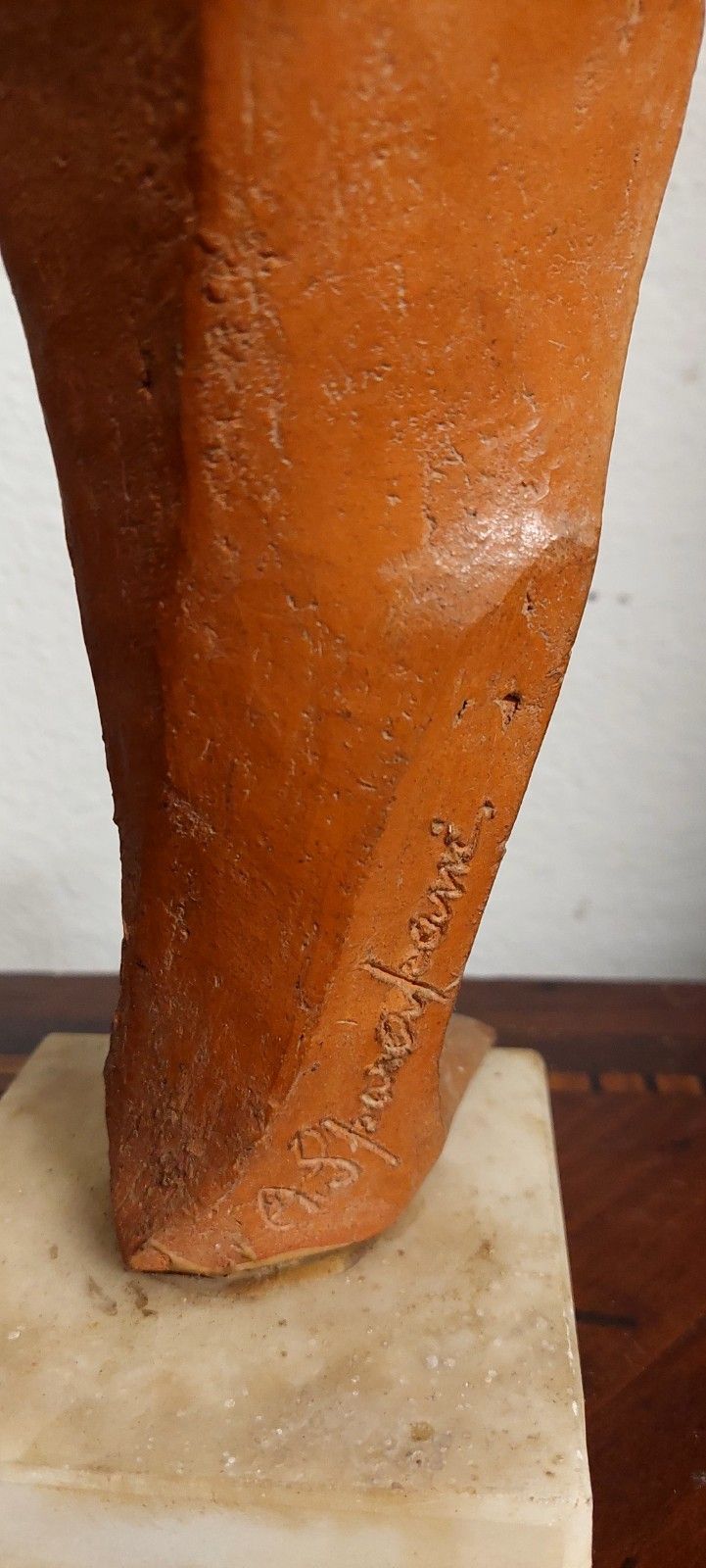 Female Figure Sculpture "Alberto Sparapani" Terracotta Signed photo Art