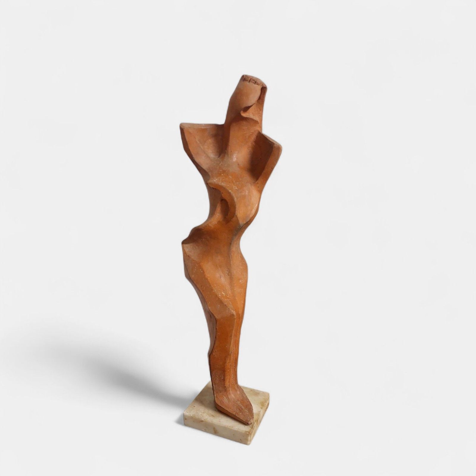 Female Figure Sculpture "Alberto Sparapani" Terracotta Signed photo vintage