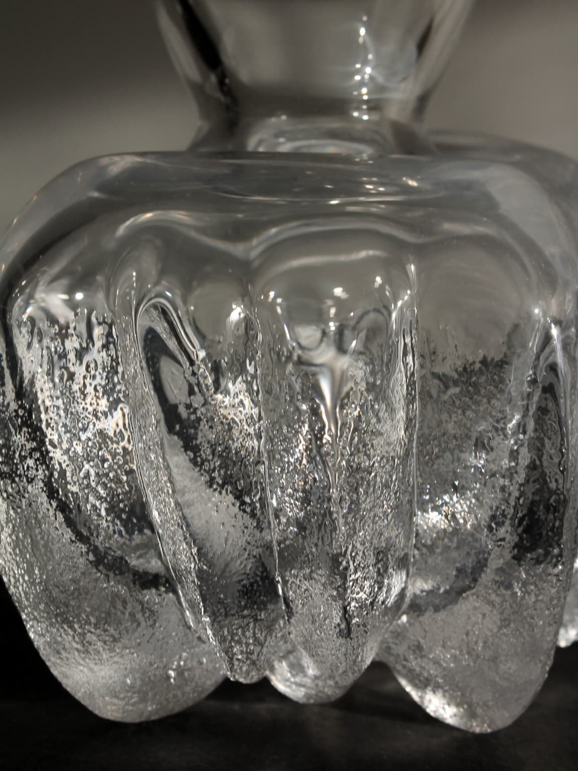 Lars Hellsten Full Lead Crystal Vase For Skruf Glasbruk, 1970s, Sweden photo Home Decor