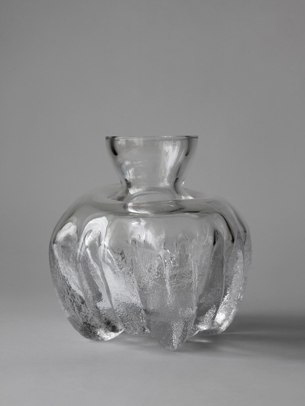 Lars Hellsten Full Lead Crystal Vase For Skruf Glasbruk, 1970s, Sweden