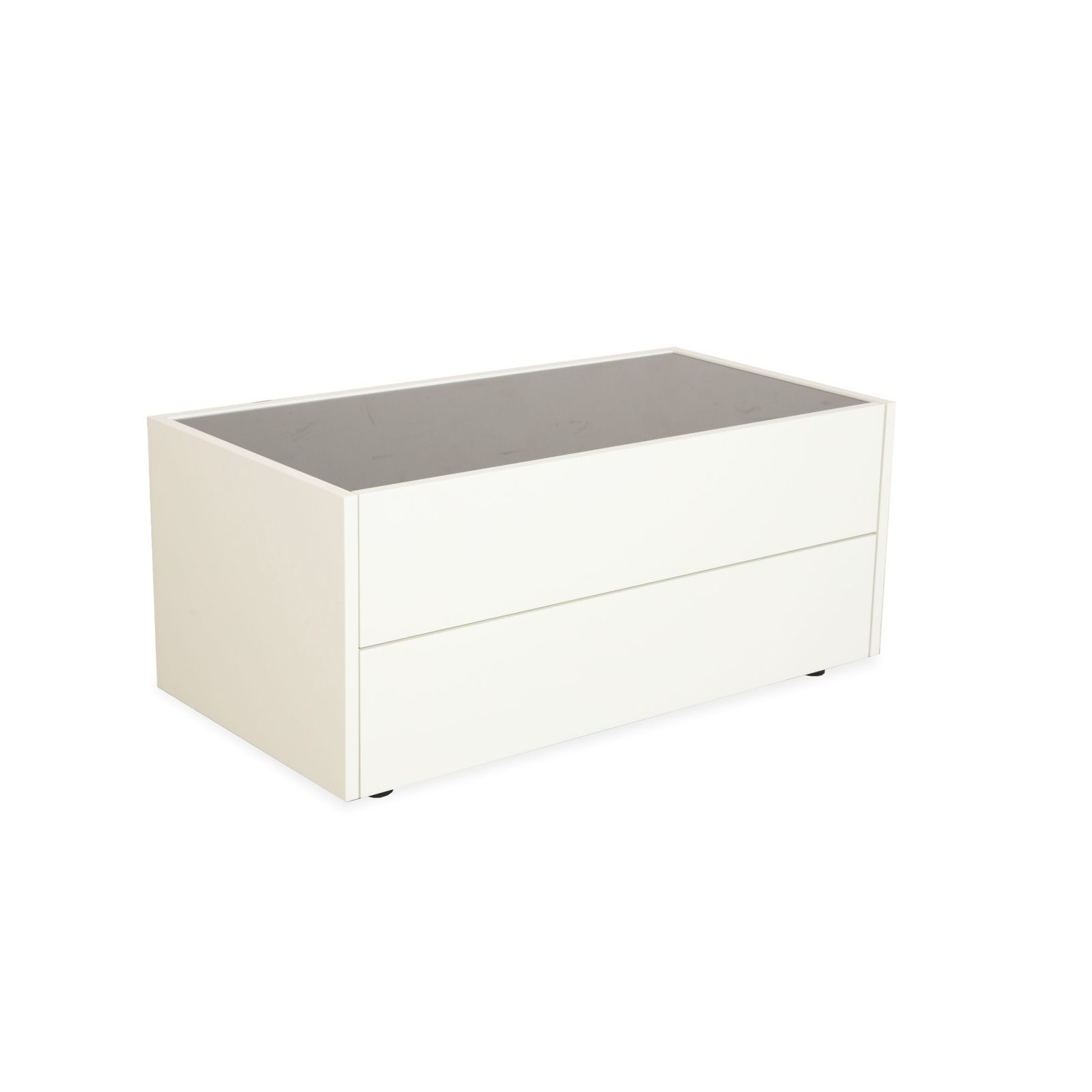 Buffet Interlübke Cube en bois, blanc crème, meuble bas TV photo for sale