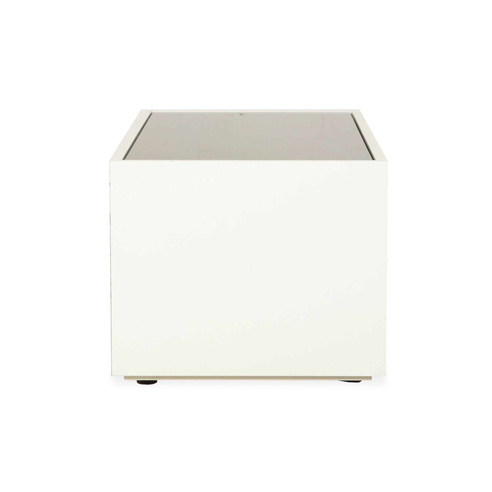 Buffet Interlübke Cube en bois, blanc crème, meuble bas TV photo vintage