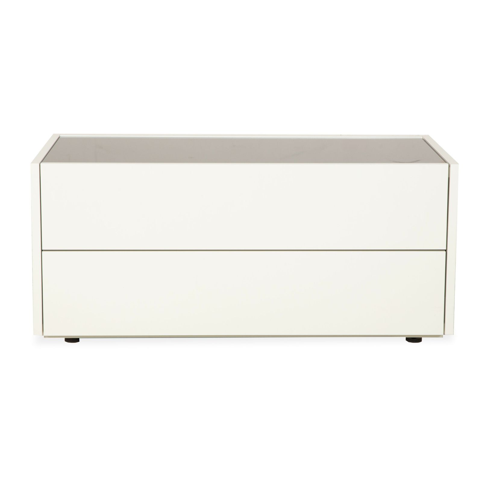 Mobilier Buffet Interlübke Cube en bois, blanc crème, meuble bas TV photo