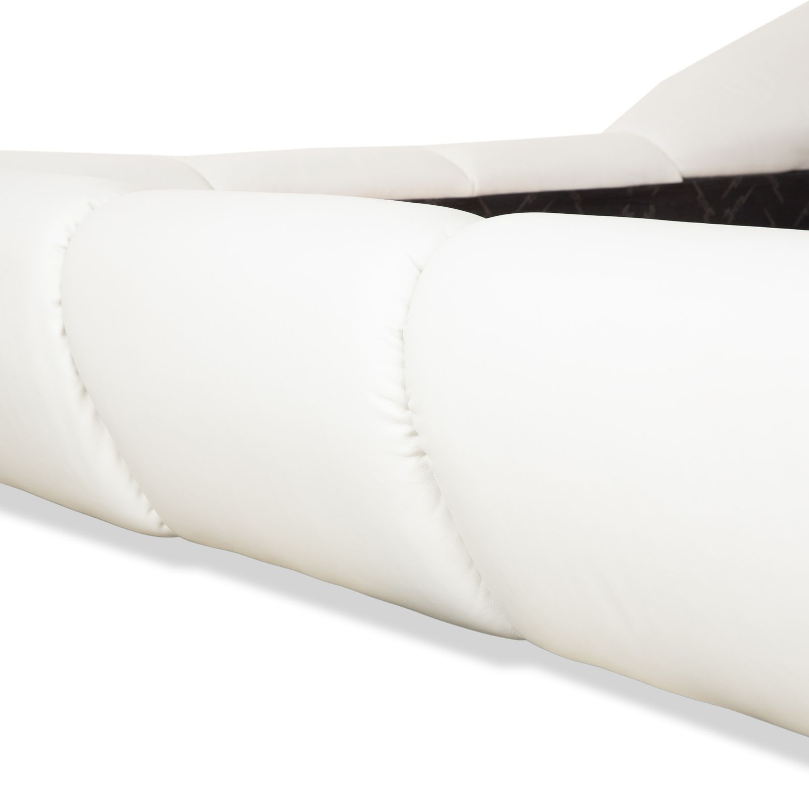 Lit Bretz Rubber en cuir blanc crème, 200x200 photo Mobilier