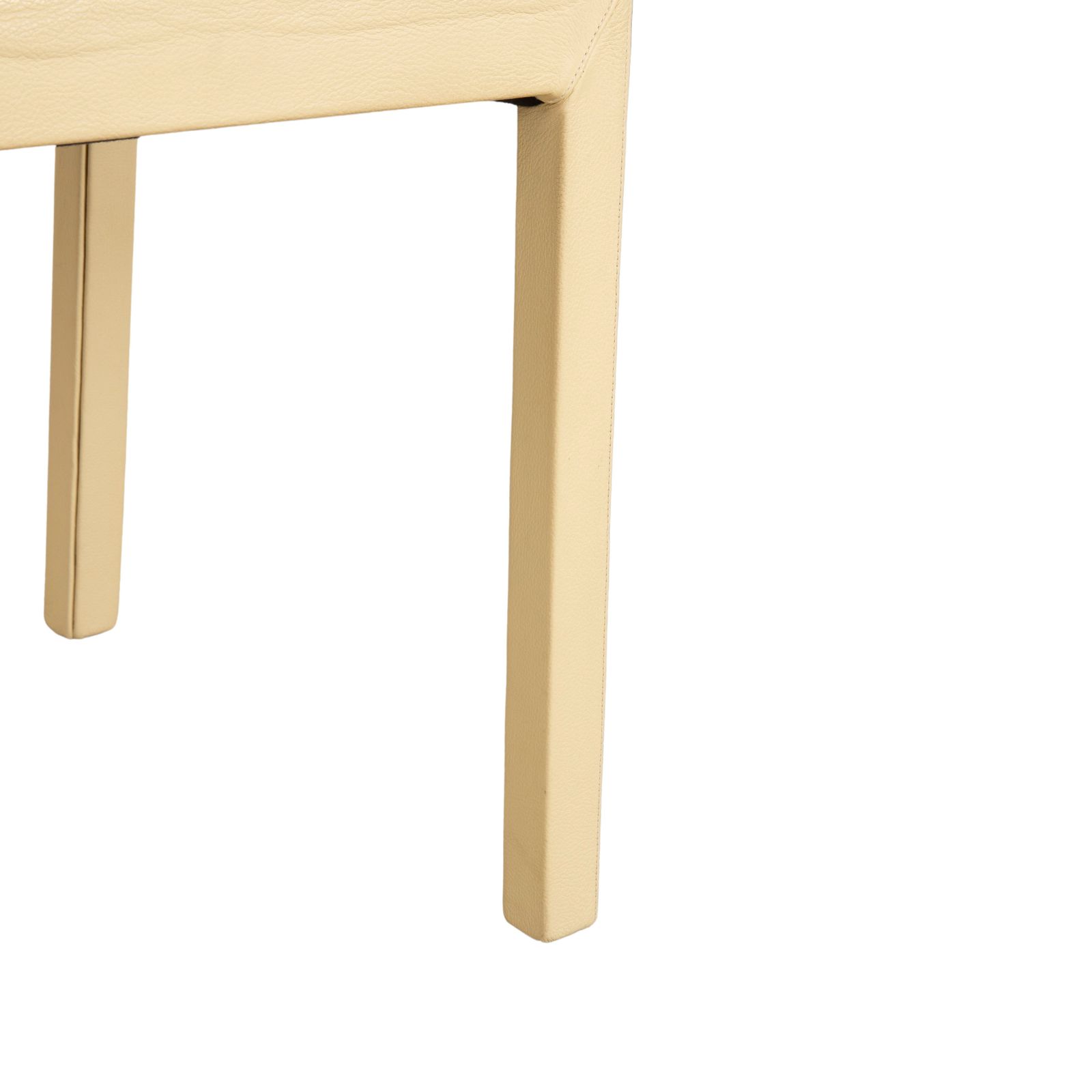 Lot de 4 chaises Cattelan Italia en cuir, crème ivoire beurre jaune photo vinterior