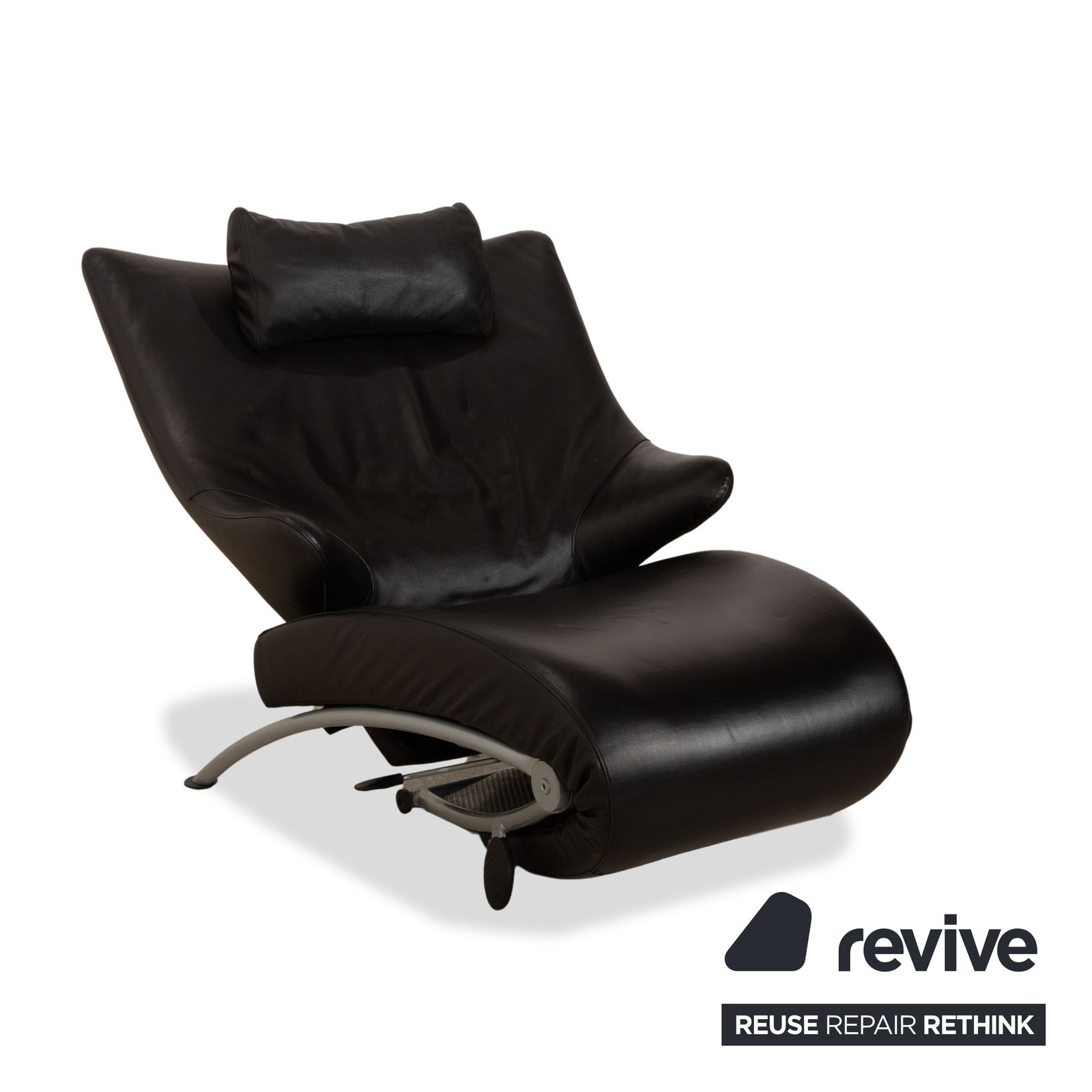 Wk Wohnen Solo 699 Leather Armchair Black Manual Function photo Furniture