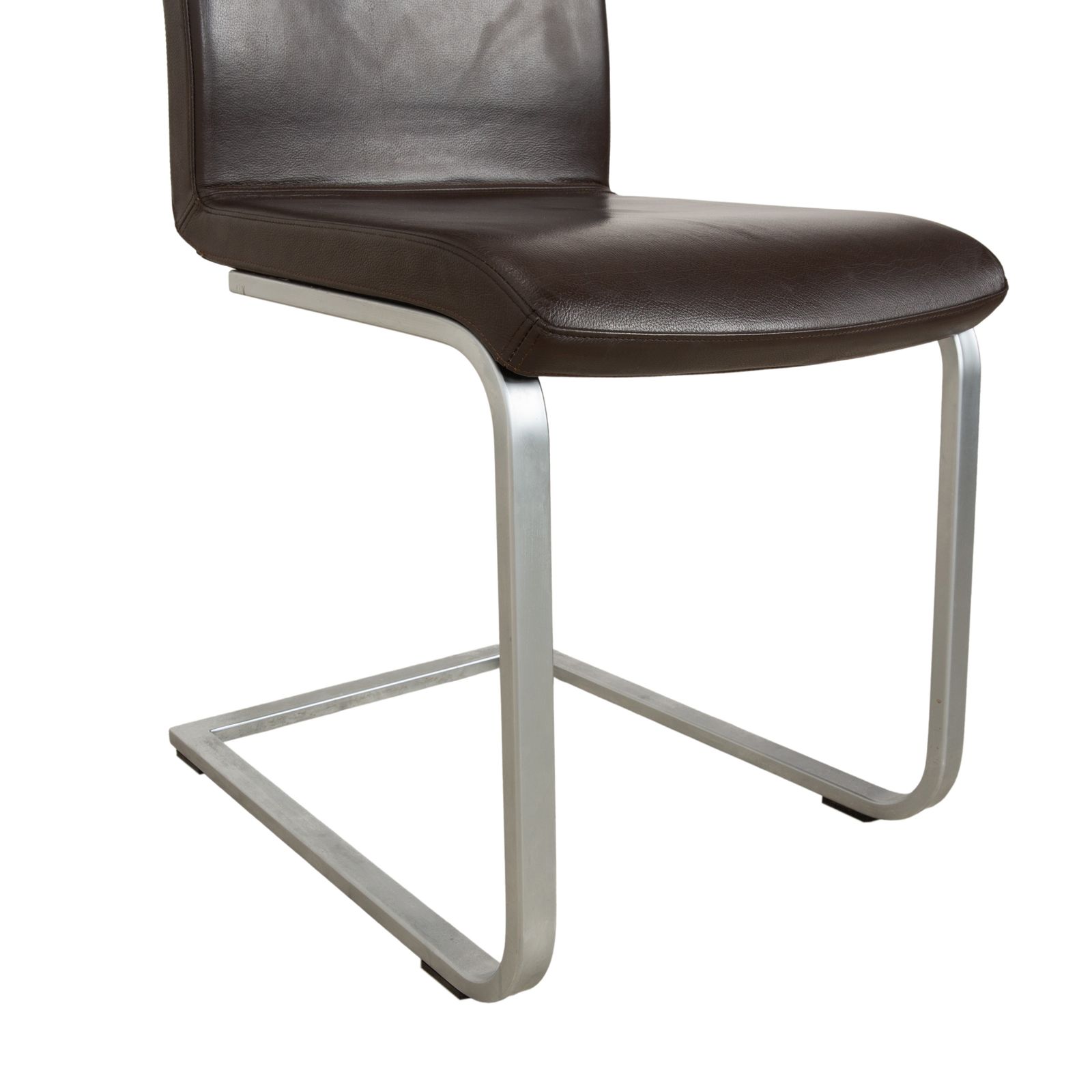 Set Of 6 Wöstmann Leather Chairs, Dark Brown photo 1642.0