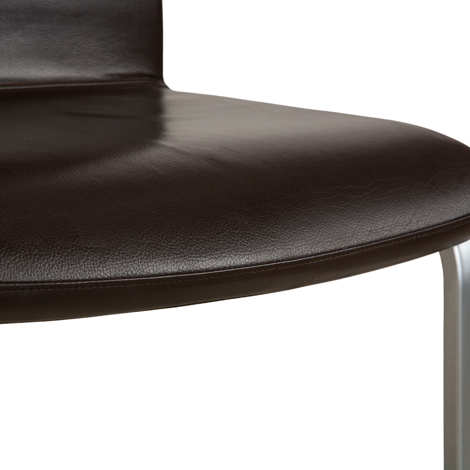 Set Of 6 Wöstmann Leather Chairs, Dark Brown photo vinterior