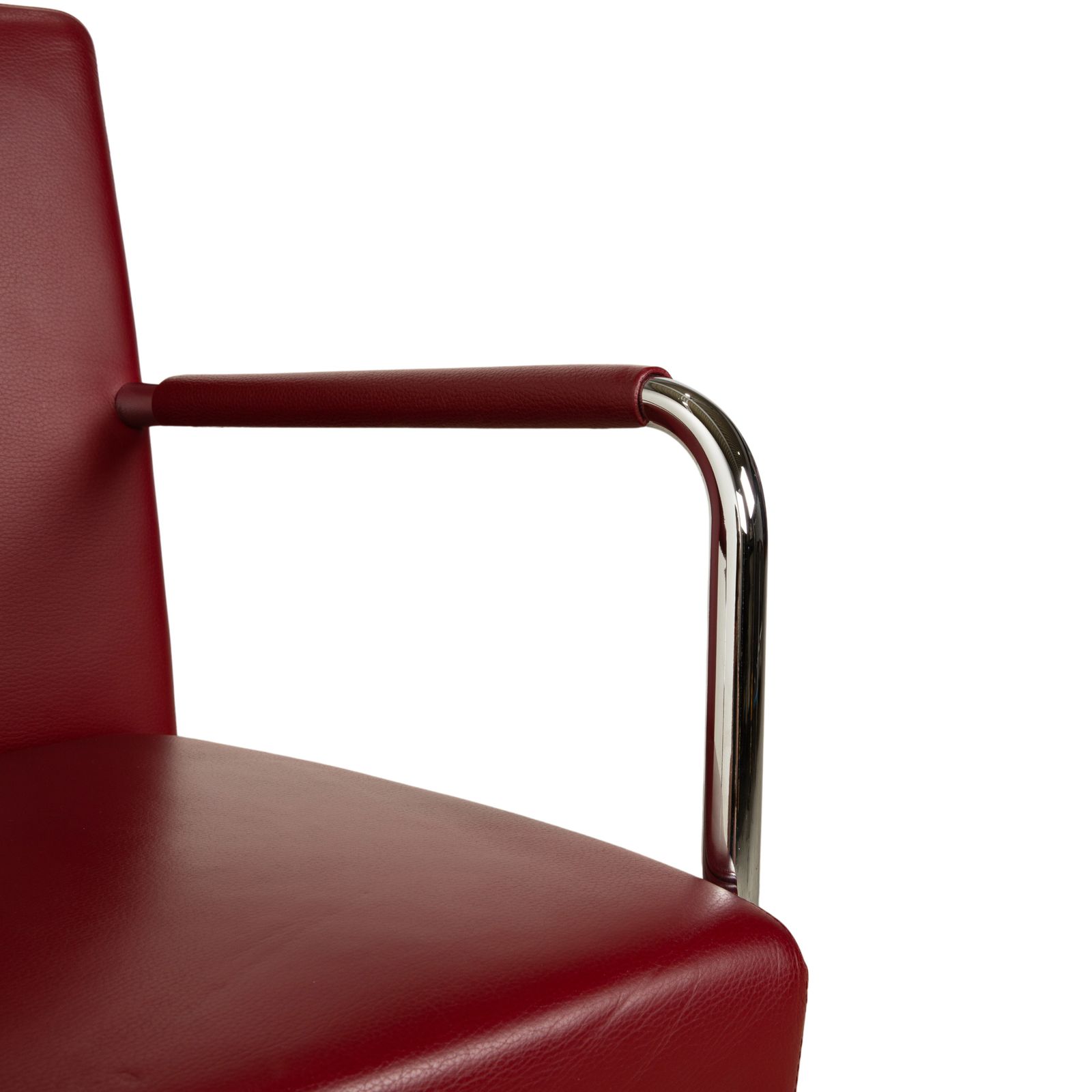 Set Of 8 Walter Knoll Jason Leather Chairs Red Cantilever photo 5477.0