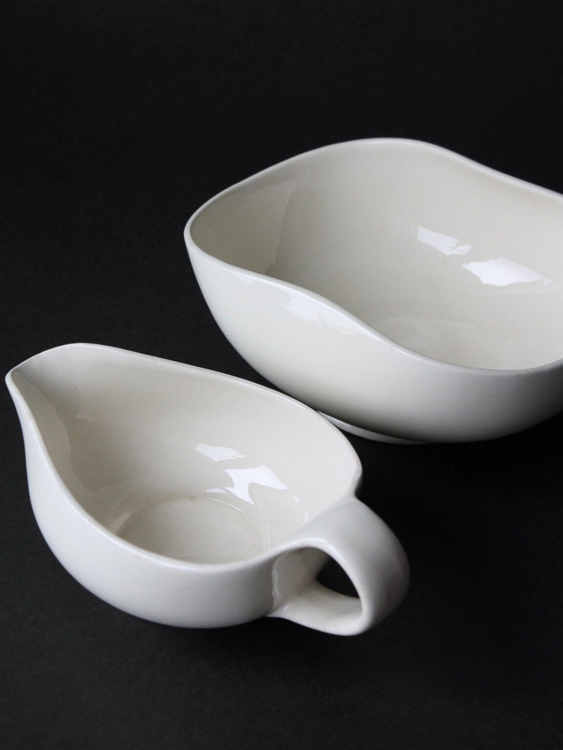 Wilhelm Kåge Bowl And Creamer Set For Gustavsberg, 1920s, Sweden photo Home Decor