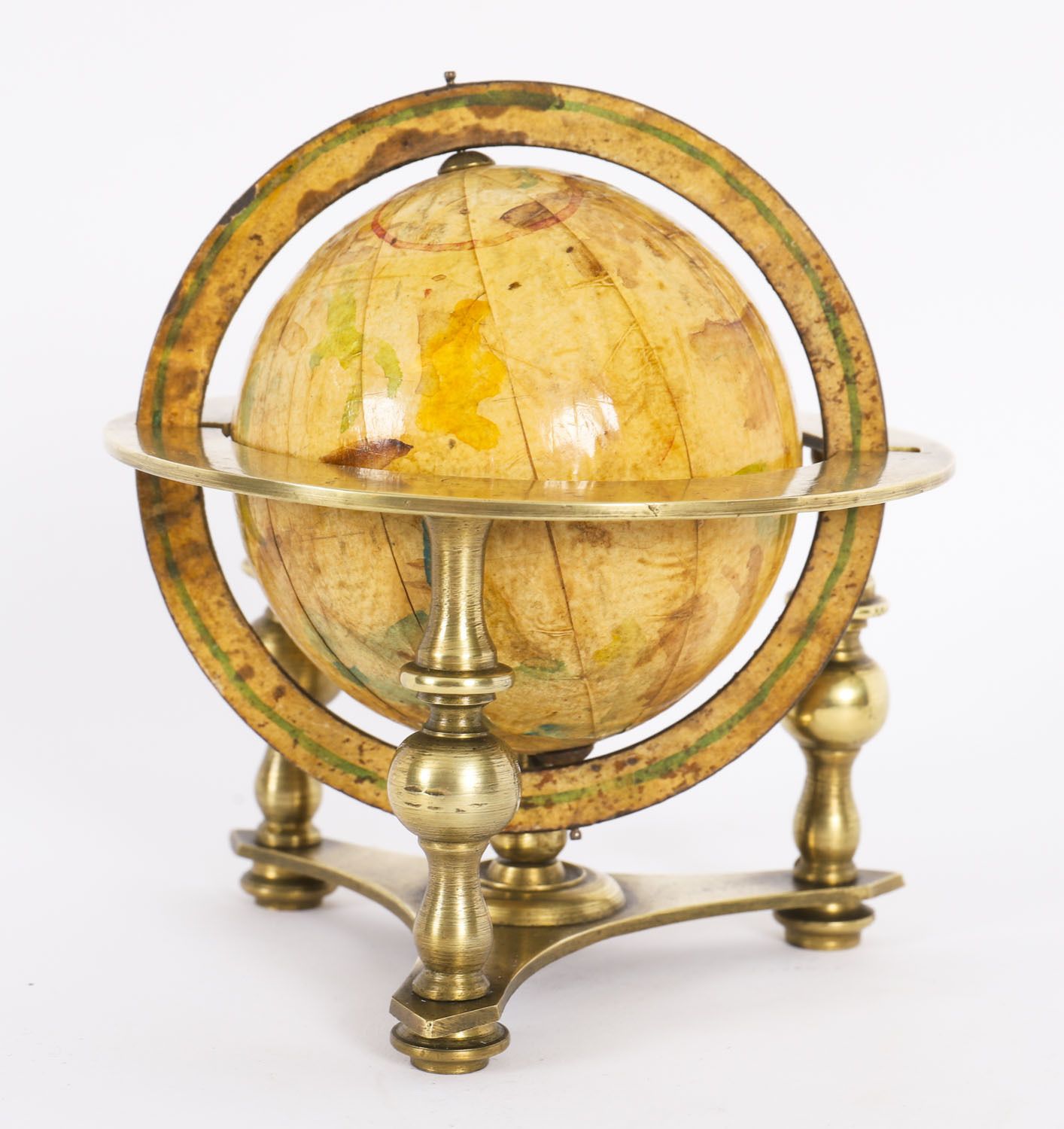 Vintage Pair Of 18th C Style Terrestrial And Celestial Globes 20th C photo for sale