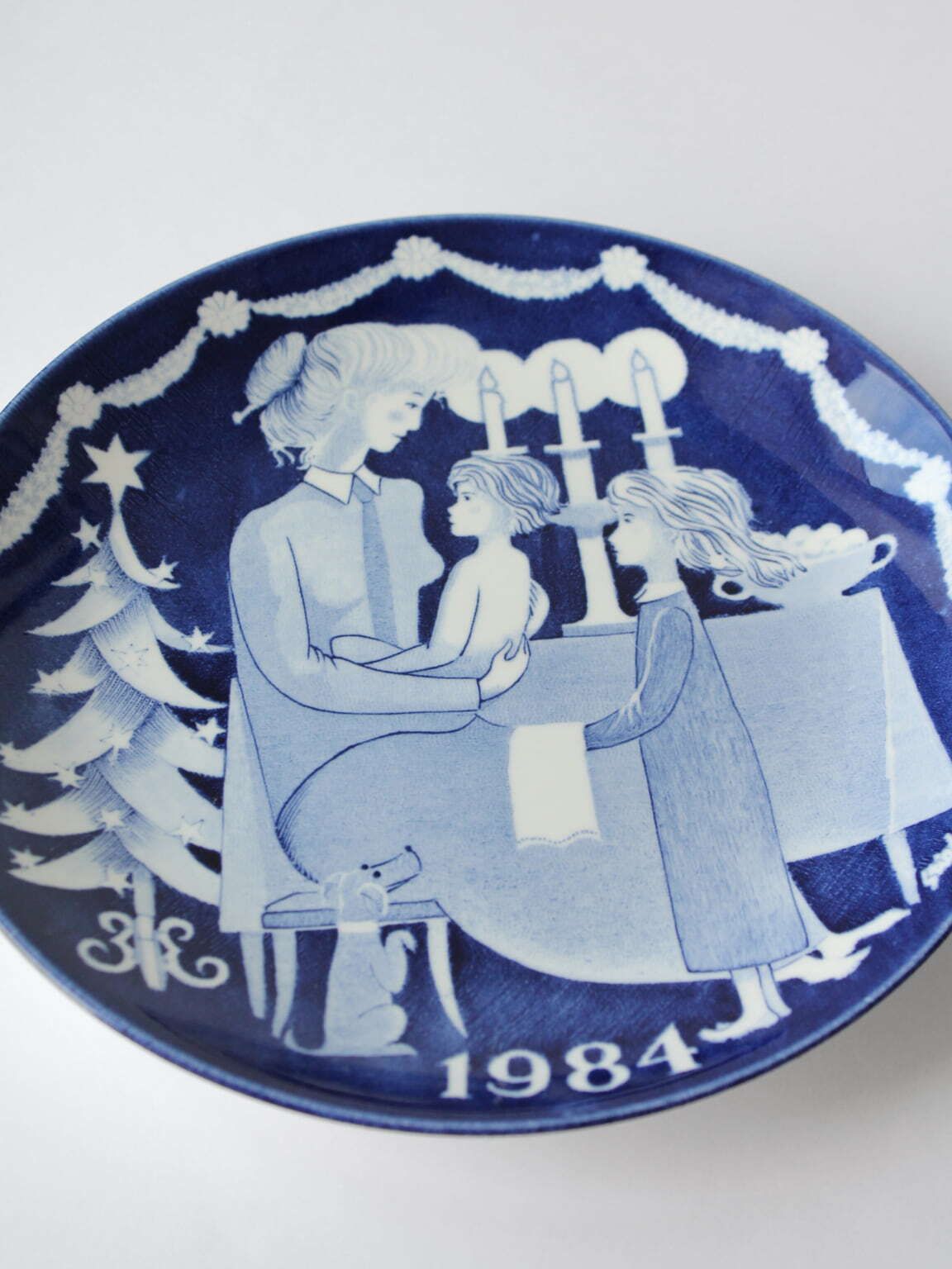 Stig Lindberg "Jultallrik" Christmas Porcelain Plate For Gustavsberg, 1984s, Sweden photo Home Decor