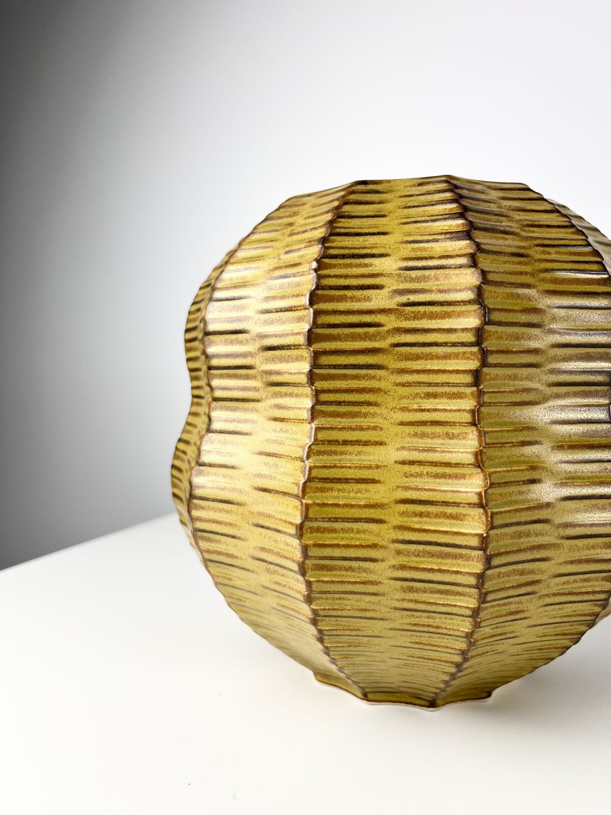Heinrich Fuchs For Luisenburg Keramik ‘Calabash’ Vase, Germany 1970s photo vinterior