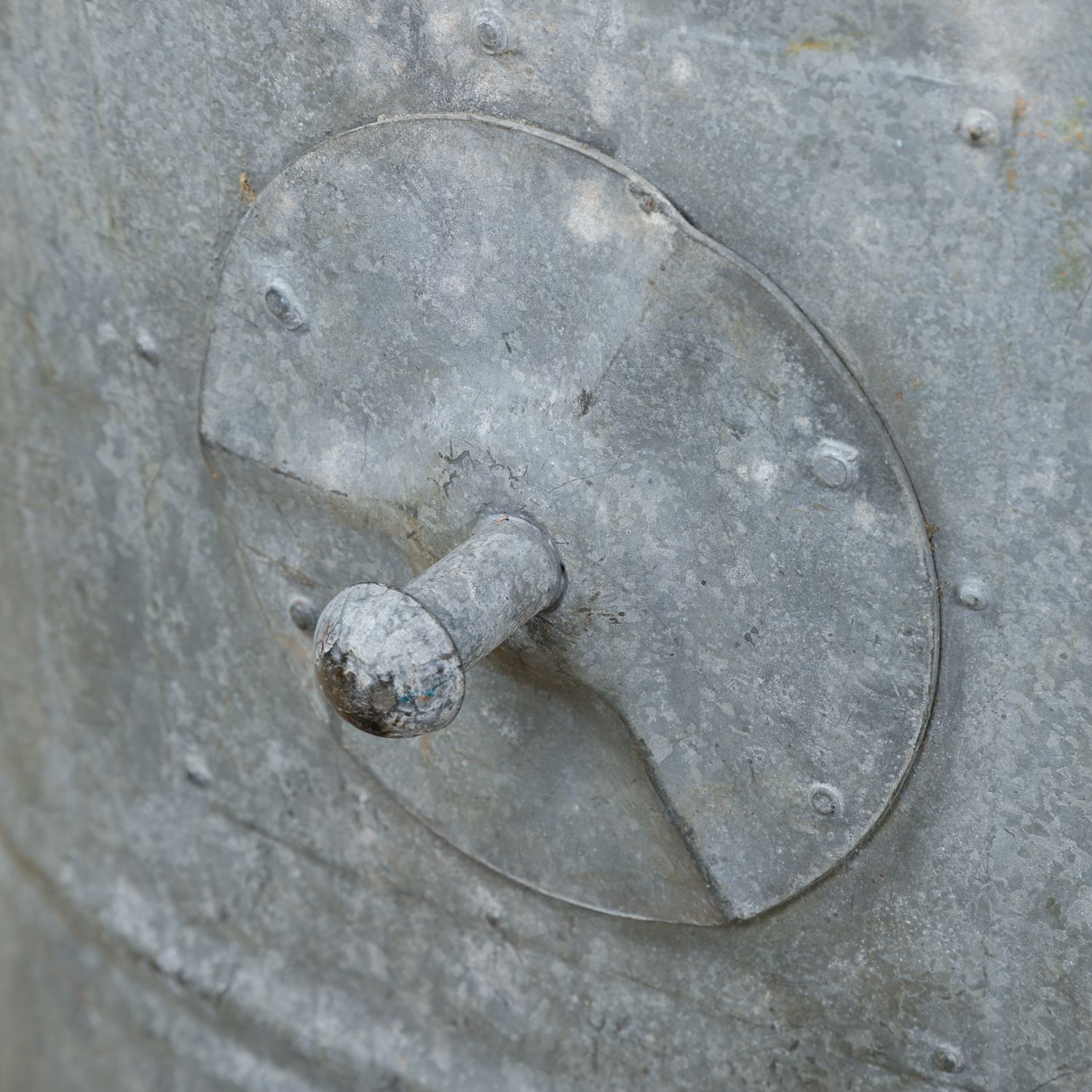 English Galvanised Metal Log  Storage / Bin / Tub / Tree / Shrub Planter (Circa 1920) photo vinterior