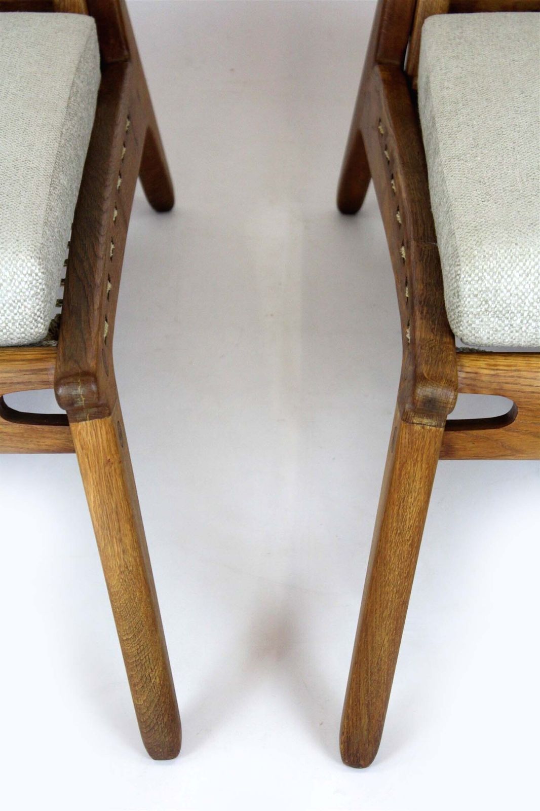 Restored Mid Century Scandinavian 'Hunting Chairs' Attributed To Uno & östen Kristiansson, 1950s, Set Of 2 photo vinterior
