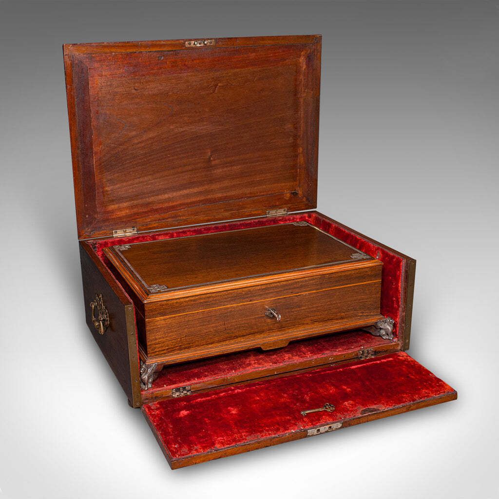Antique Presentation Insignia Box, Italian, Campaign Chest, Victorian, C.1900 photo furniture