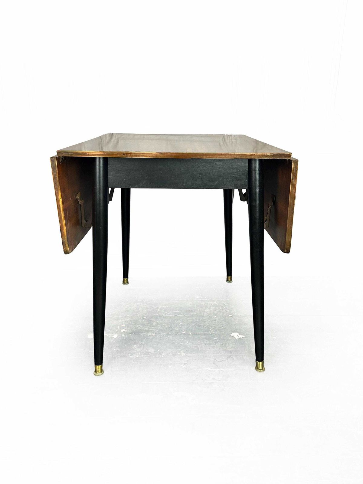 Mid Century Drop Leaf Dining Table And Two Reupholstered Butterfly Dining Chairs photo Furniture