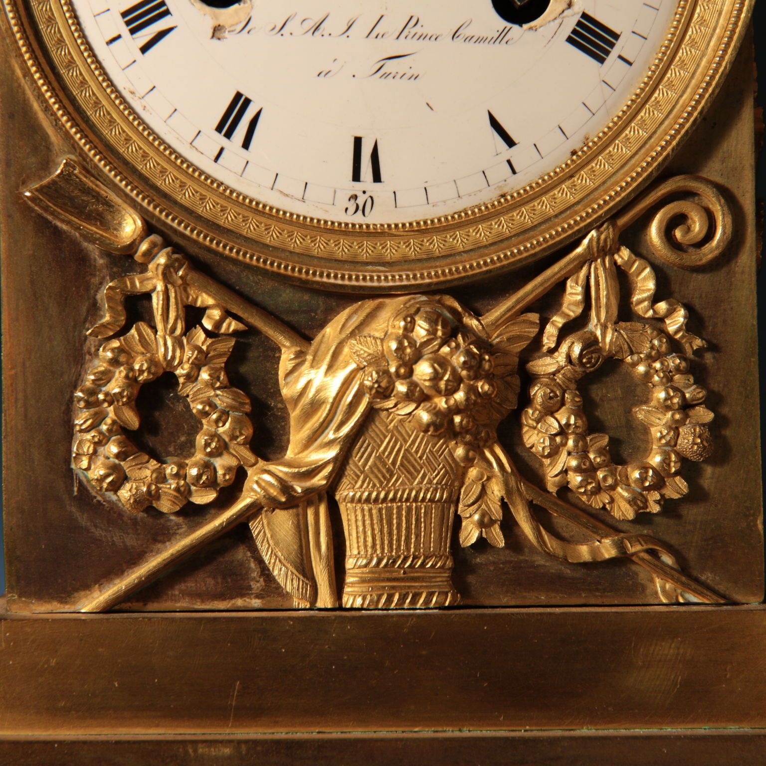 Antique Mantel Clock Gilded Bronze Italy XIX Century photo Home Decor