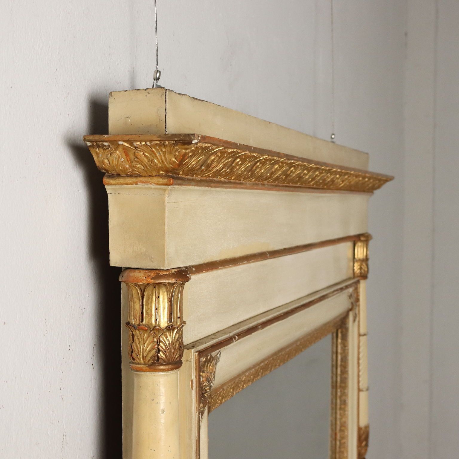 photo furniture Antique Restoration Chimney Lacquered Wood Italy XIX Century