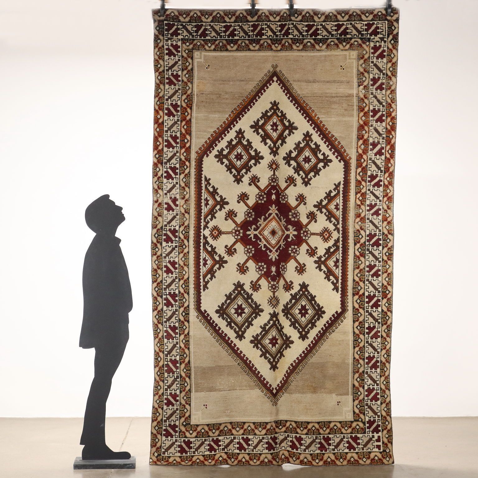 Antique Agadir Carpet Cotton Wool Heavy Knot Morocco 120 X 65 In photo furniture
