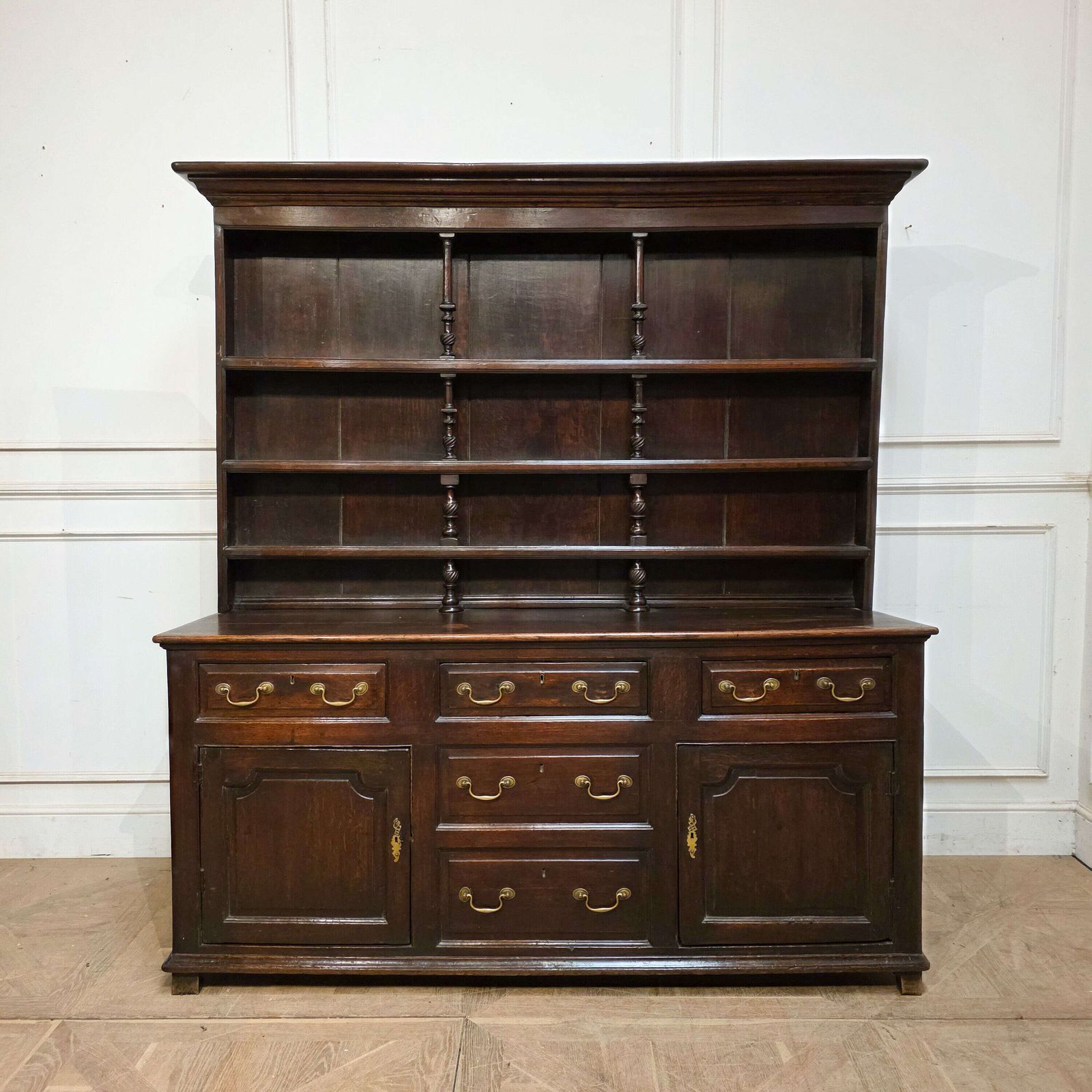 English Oak Farmhouse Dresser, 1700s