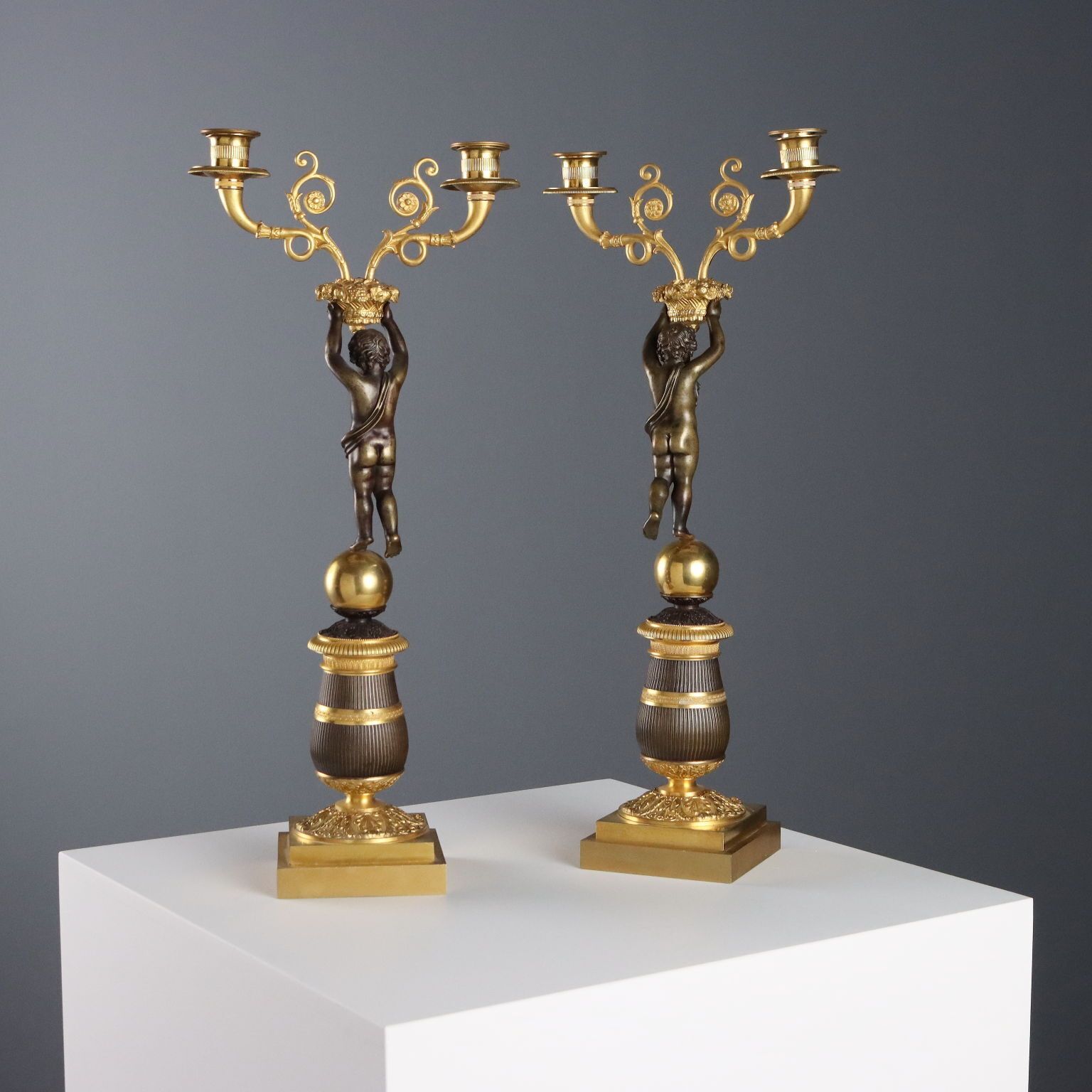 photo for sale Antique Candelabra Napoleon III Style Bronze Italy XX Century