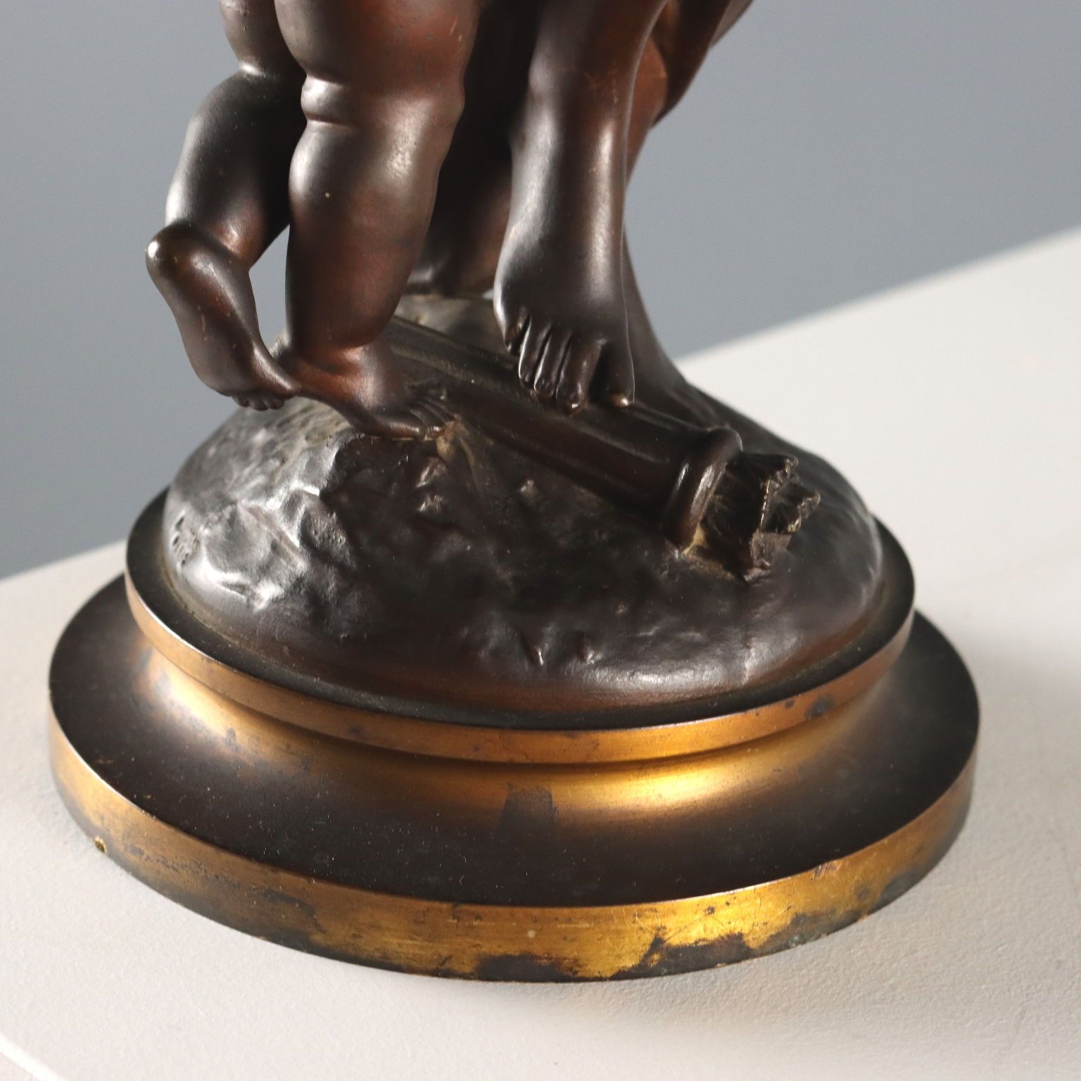 Modern Sculpture Venus And Love Signed M. Moreau XX Century photo buy