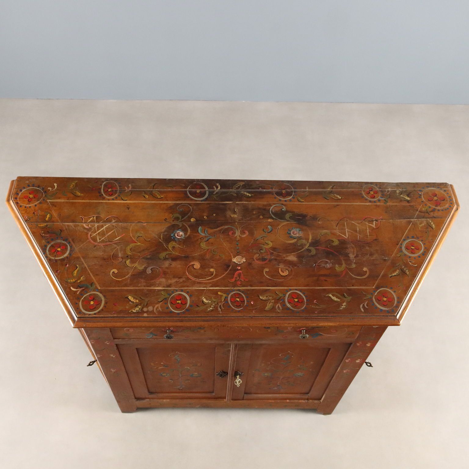photo for sale Antique Cupboard Cherrywood Drawers Italy XIX Century