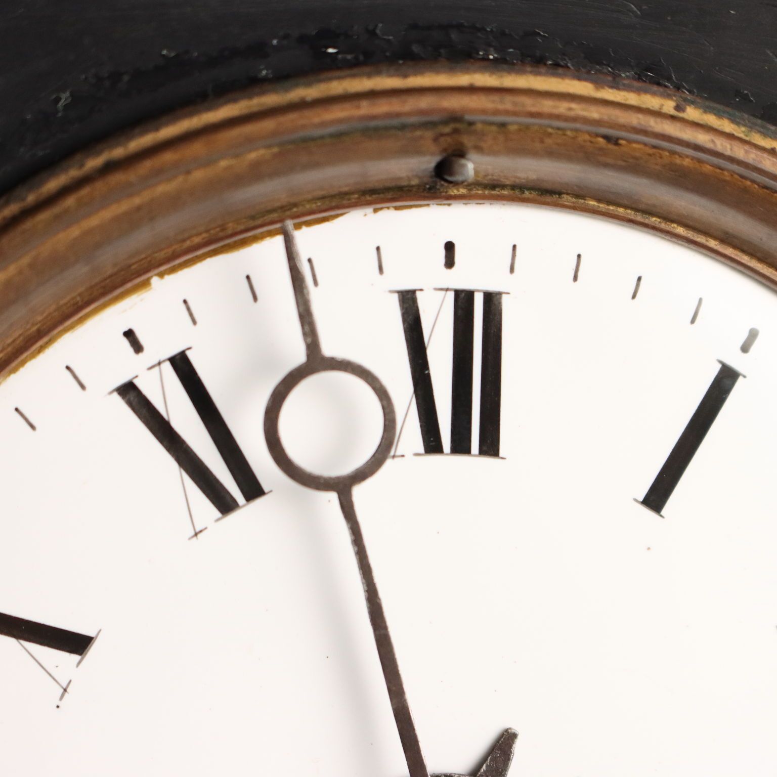 Antique Clock Black Marble Metal Glass XIX Century photo 230.0